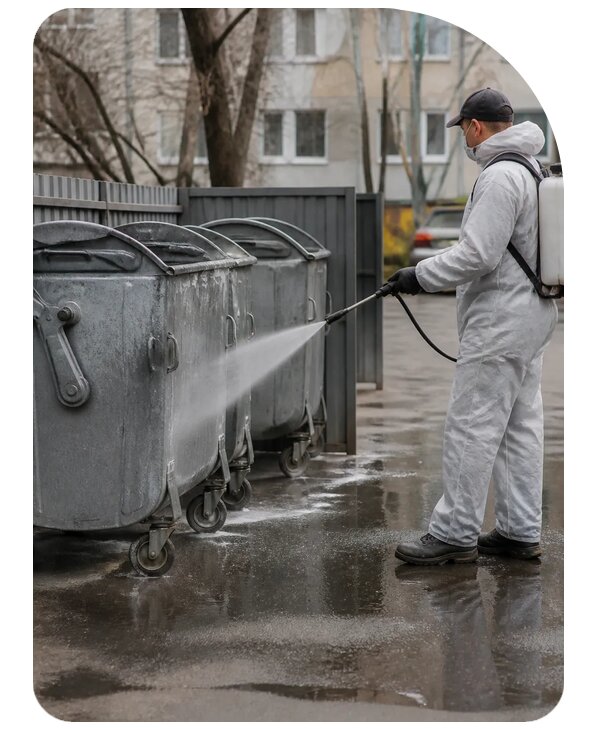 Дезинфекция мусорных баков в Михайловке по цене от 1525 р. | Сенат-Мхл